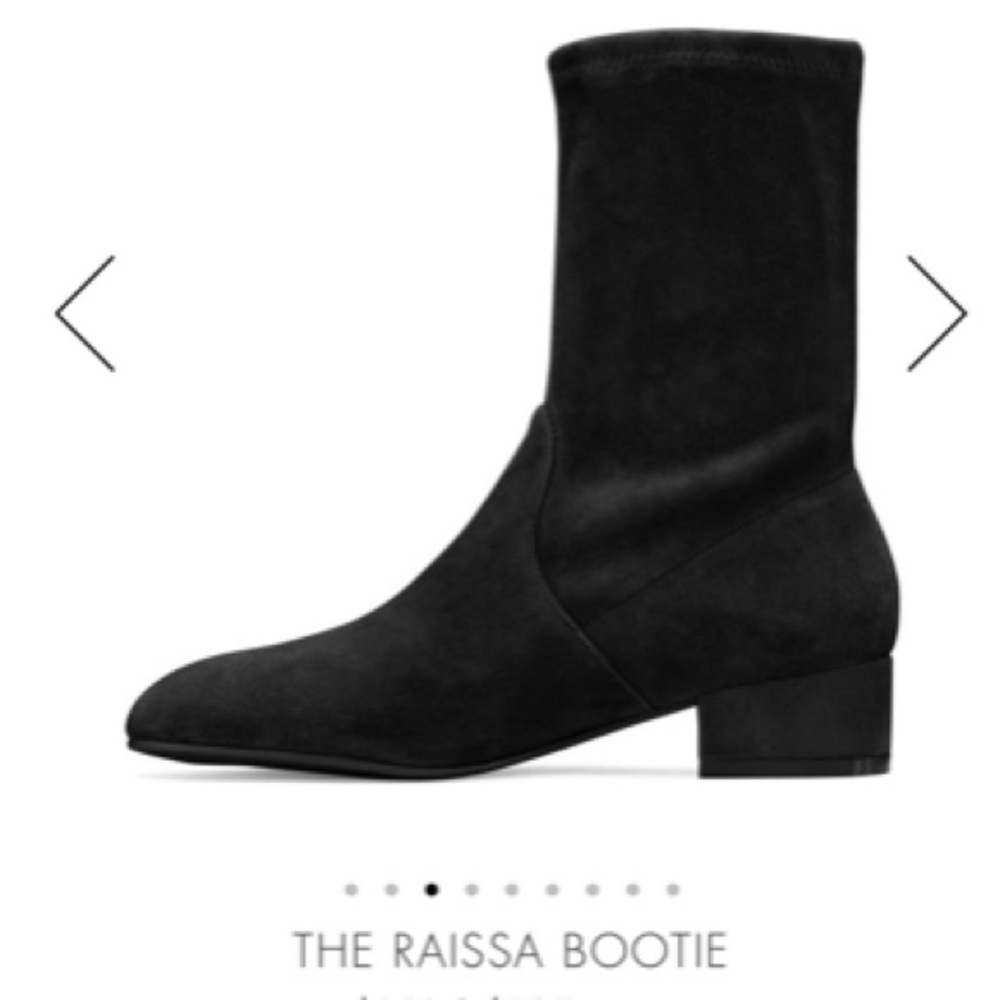 Stuart Weitzman Shoes Raissa Black Suede Booties